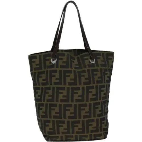 Pre-owned Tote Bags, female, , Size: ONE SIZE Pre-owned Canvas handbags - Fendi Vintage - Modalova