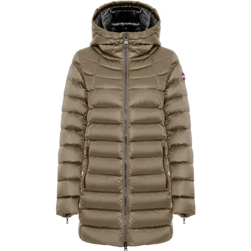 Dove Grey Winter Coat with Zip , female, Sizes: 2XL, L, S, XL, M - Colmar - Modalova