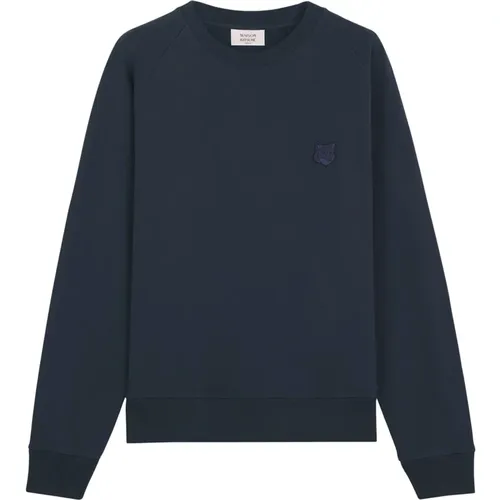 Fox Head Patch Baumwoll-Sweatshirt , Herren, Größe: M - Maison Kitsuné - Modalova