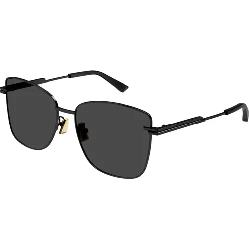 Schwarz/Graue Sonnenbrille Bv1237S , Damen, Größe: ONE Size - Bottega Veneta - Modalova