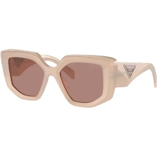 Stilvolle Sonnenbrille in natürlichem Opalino , Damen, Größe: 50 MM - Prada - Modalova