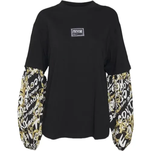 Long Sleeve Tops, female, , Size: XS Long Sleeve T-Shirt 73Hah616Ns166G89 - Versace Jeans Couture - Modalova