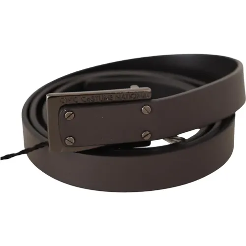 Belts, male, , Size: 100 CM Luxury Leather Logo Buckle Belt - Costume National - Modalova