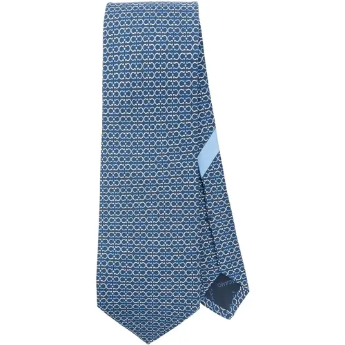 Ties, male, , Size: ONE SIZE Self-Tie Pointed Tip - Salvatore Ferragamo - Modalova