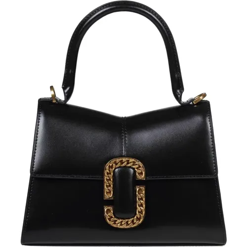 Leather Handbag with Logo Buckle , female, Sizes: ONE SIZE - Marc Jacobs - Modalova