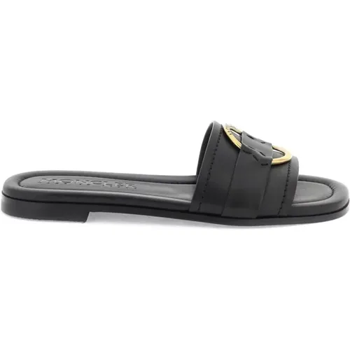 Leather Bell Slides For , female, Sizes: 4 UK, 7 UK - Moncler - Modalova