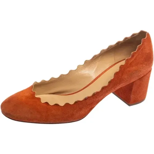 Pre-owned Suede heels , female, Sizes: 7 UK - Chloé Pre-owned - Modalova