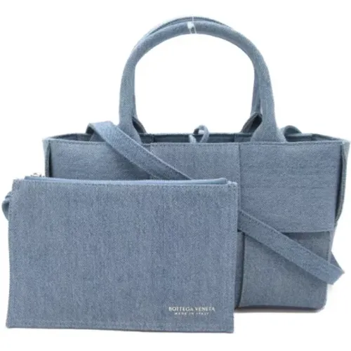 Pre-owned Tote Bags, female, , Size: ONE SIZE Pre-owned Denim totes - Bottega Veneta Vintage - Modalova