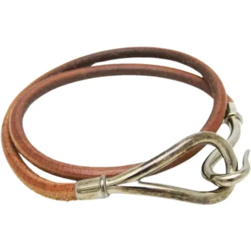 Pre-owned Jewellery, female, , Size: ONE SIZE Pre-owned Leather bracelets - Hermès Vintage - Modalova