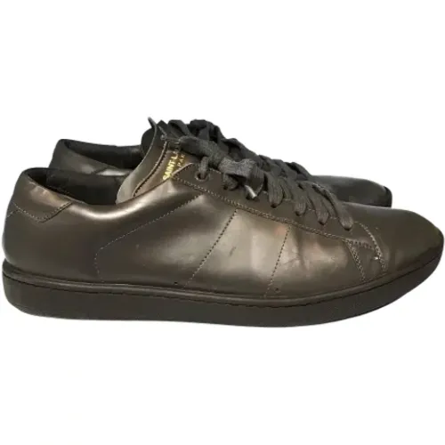 Pre-owned Sneakers, unisex, , Size: 10 US Pre-owned Leather sneakers - Saint Laurent Vintage - Modalova