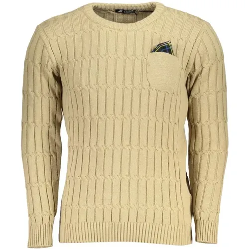 Twisted Crew Neck Sweater mit Tasche , Herren, Größe: M - U.S. Polo Assn. - Modalova