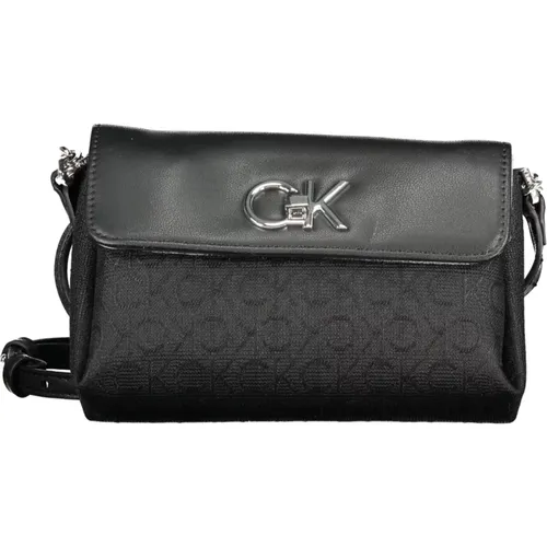 Schwarze Schultertasche mit Kettenhenkel - Calvin Klein - Modalova