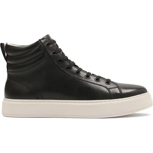 Schwarze Ledersneaker Moderner Stil , Herren, Größe: 41 EU - Kazar - Modalova