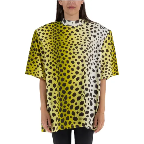 Cheetah Print Jersey T-Shirt - The Attico - Modalova
