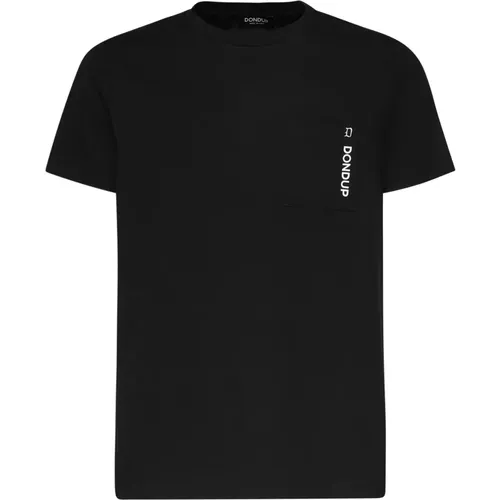 T-Shirts, male, , Size: 2XL Cotton Jersey Crew Neck T-shirt - Dondup - Modalova