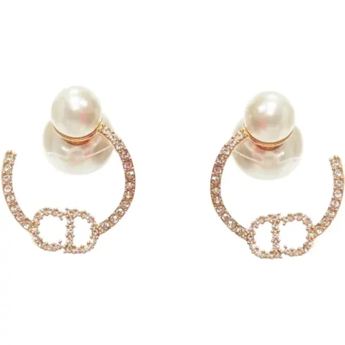 Pre-owned Jewellery, female, , Size: ONE SIZE Pre-owned Metal earrings - Dior Vintage - Modalova