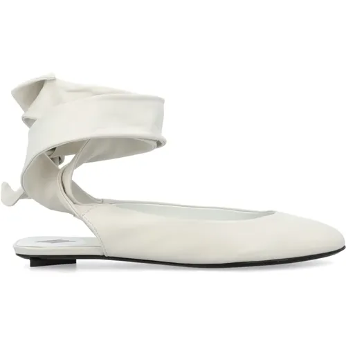 Weiße Geschlossene Ballerinaschuhe , Damen, Größe: 36 EU - The Attico - Modalova