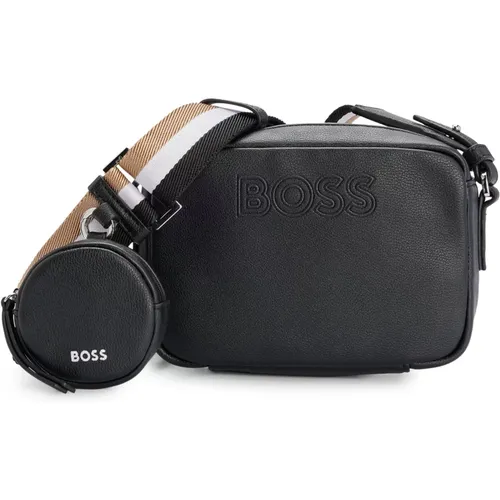 Crossbody-Tasche mit Signature-Streifen Boss - Boss Black - Modalova