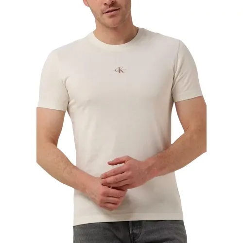 Herren Polo T-Shirt Micro Monologo Tee , Herren, Größe: 2XL - Calvin Klein - Modalova