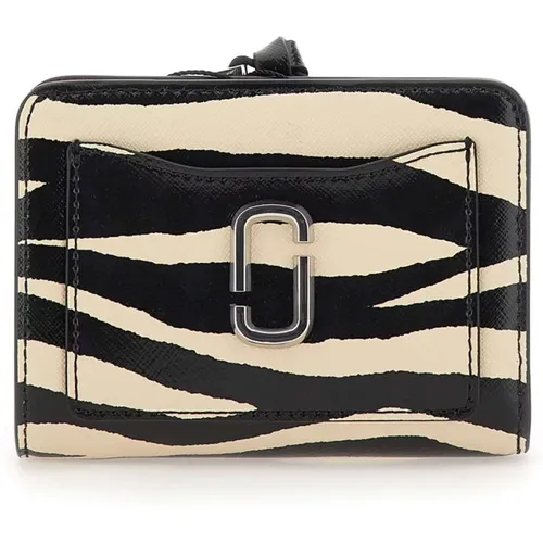 Zebra Pattern Wallet with Red Interior , female, Sizes: ONE SIZE - Marc Jacobs - Modalova