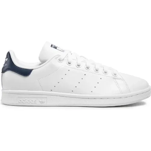 Weiße Leder Stan Smith Sneakers , Herren, Größe: 43 1/3 EU - adidas Originals - Modalova