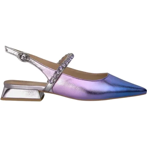 Flacher Slingback-Schuh mit Kristallen , Damen, Größe: 37 EU - Alma en Pena - Modalova