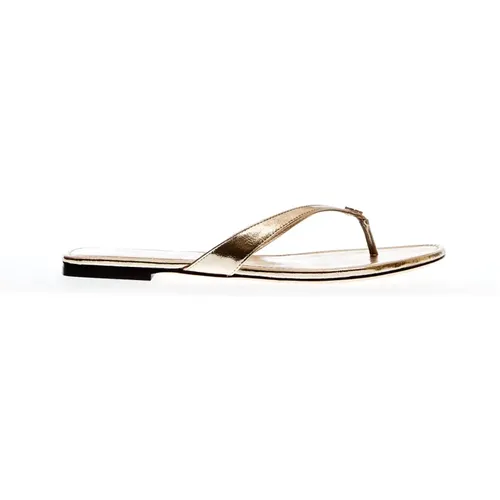 Flip Flops, female, , Size: 6 1/2 US Womens Shoes Sandals Spark Gold Ss24 - TORY BURCH - Modalova