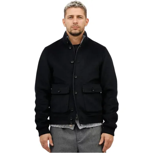 Light Jackets, male, , Size: 5XL Reversible Wool Double Jacket - The Jack Leathers - Modalova