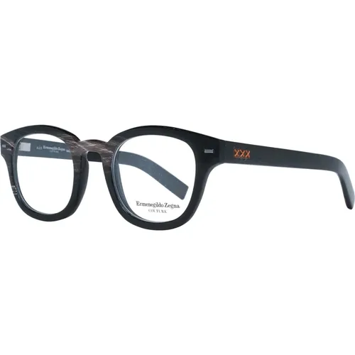 Glasses, male, , Size: ONE SIZE Square Optical Frames for Men - Ermenegildo Zegna - Modalova