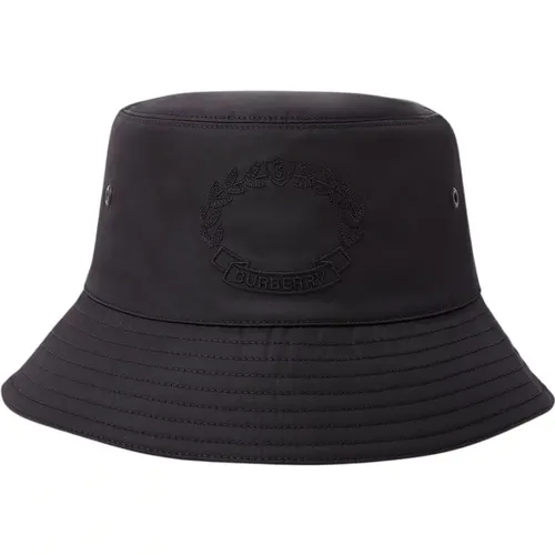 Logo Bucket Hat mit Muschelwebung , Herren, Größe: M - Burberry - Modalova