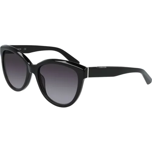 Schwarze/Blaue Sonnenbrille,Sonnenbrille in Havana/Braun - Calvin Klein - Modalova