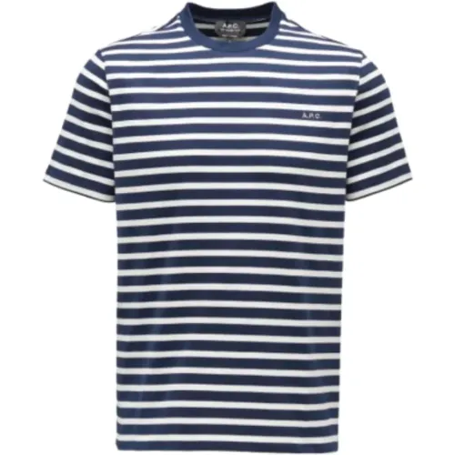 Emilien Striped T-shirt , male, Sizes: S - A.p.c. - Modalova