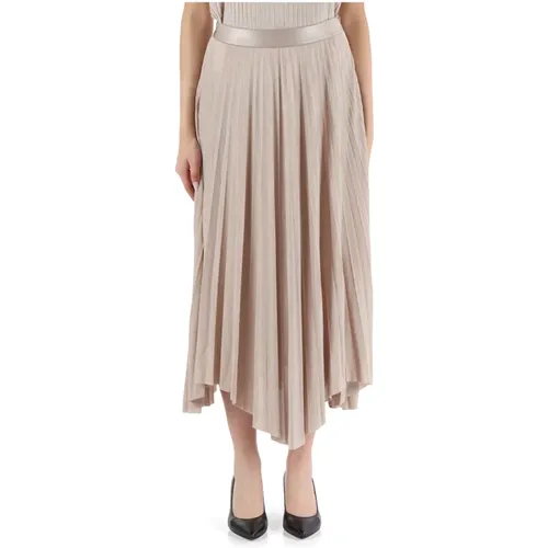 Asymmetric Pleated Skirt Exala , female, Sizes: S, XS, L, M - Boss - Modalova