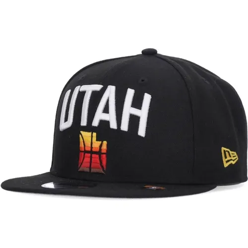 Caps, male, , Size: ONE SIZE Utah Jazz Flat Visor Cap Nba21 - new era - Modalova