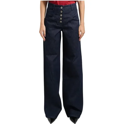 Wide Jeans, female, , Size: W27 Palazzo Denim Jeans Women - PATRIZIA PEPE - Modalova