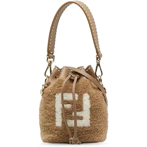 Pre-owned Bucket Bags, female, , Size: ONE SIZE Pre-owned Leather handbags - Fendi Vintage - Modalova