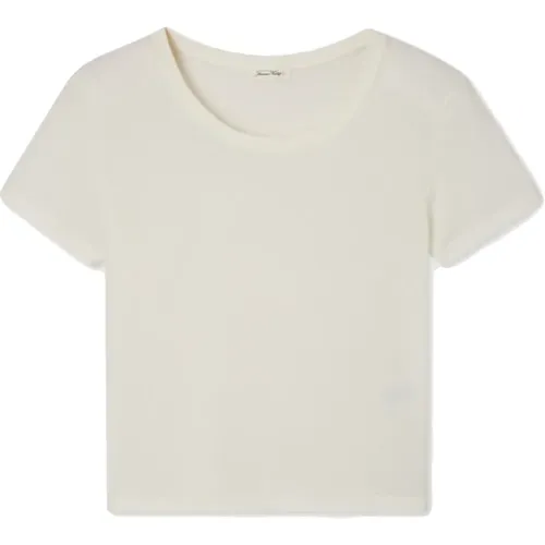Short Sleeve Round Neck Cotton T-Shirt - , female, Sizes: L, M, S - American vintage - Modalova