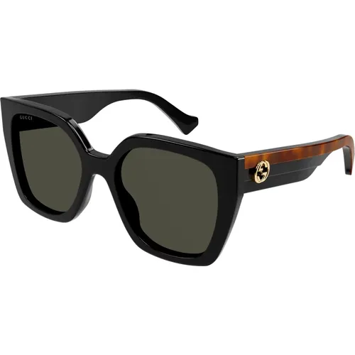 Schwarz/Graue Sonnenbrille Gg1300S , Damen, Größe: 55 MM - Gucci - Modalova