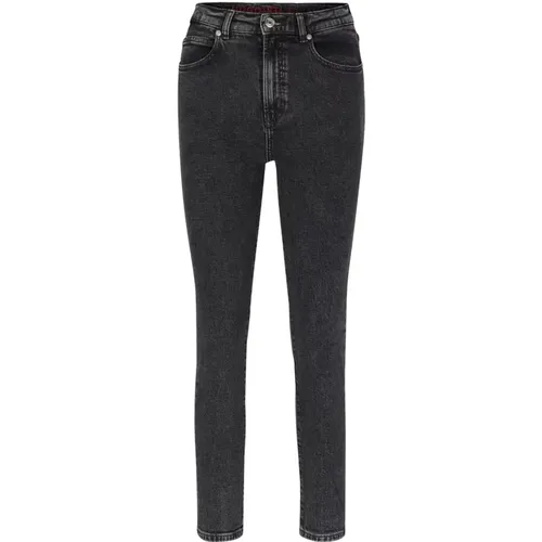 High-Waist Slim-Fit Jeans 5-Pocket Stil , Damen, Größe: W26 - Hugo Boss - Modalova