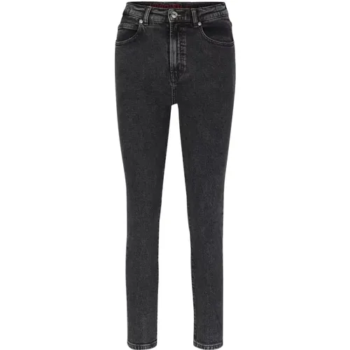 High-Waist Slim-Fit Jeans 5-Pocket Stil , Damen, Größe: W27 - Hugo Boss - Modalova