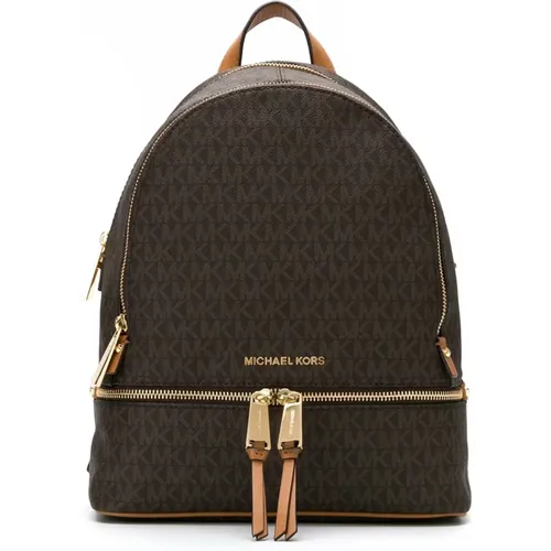 Backpacks, female, , Size: ONE SIZE Rhea Medium Logo Backpack - Michael Kors - Modalova
