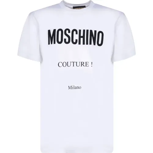 T-Shirts, male, , Size: XL Couture Print Short Sleeve T-shirt - Moschino - Modalova