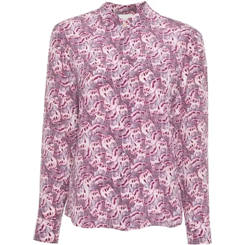 Blusenshirt mit floralem Muster und Stehkragen , Damen, Größe: XS - Isabel marant - Modalova