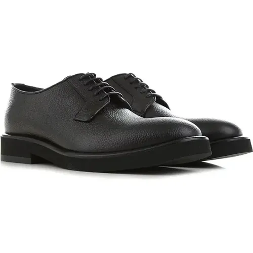 Leather Lace-Up Shoes Aw22 , male, Sizes: 11 UK, 10 1/2 UK, 9 1/2 UK, 8 1/2 UK - Emporio Armani - Modalova