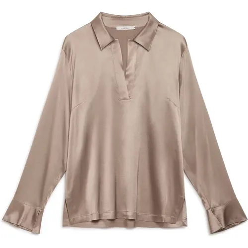 Blouses, female, , Size: S Silk Satin Shirt - Maliparmi - Modalova