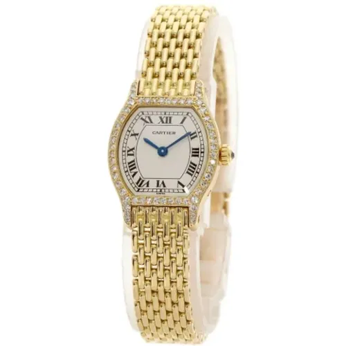 Pre-owned Watches, female, , Size: ONE SIZE Pre-owned Yellow Gold watches - Cartier Vintage - Modalova