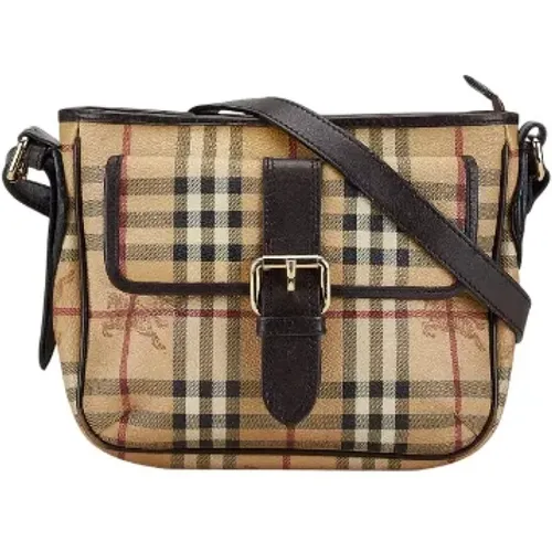 Pre-owned Cross Body Bags, female, , Size: ONE SIZE Pre-owned Canvas shoulder-bags - Burberry Vintage - Modalova