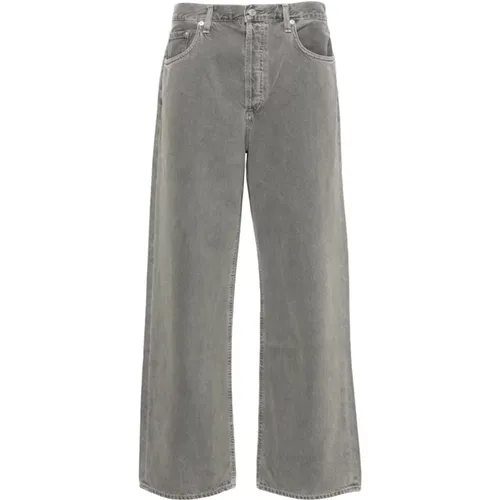 Grey Wide Leg Denim Trousers , female, Sizes: W26, W27, W25 - Agolde - Modalova