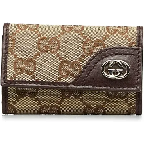 Pre-owned Accessories, female, , Size: ONE SIZE Pre-owned Canvas key-holders - Gucci Vintage - Modalova