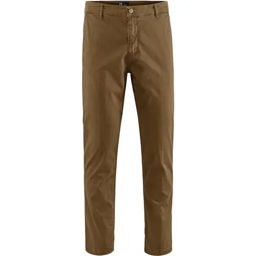 Chinos, male, , Size: W38 Slim Fit Stretch Cotton Chino Pants - BomBoogie - Modalova